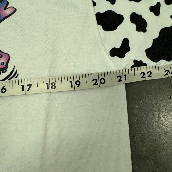Vintage 1996 Rock n Roll in 96 Cow Print Single Stitch Vintage Graphic Tee L - Picture 4 of 5